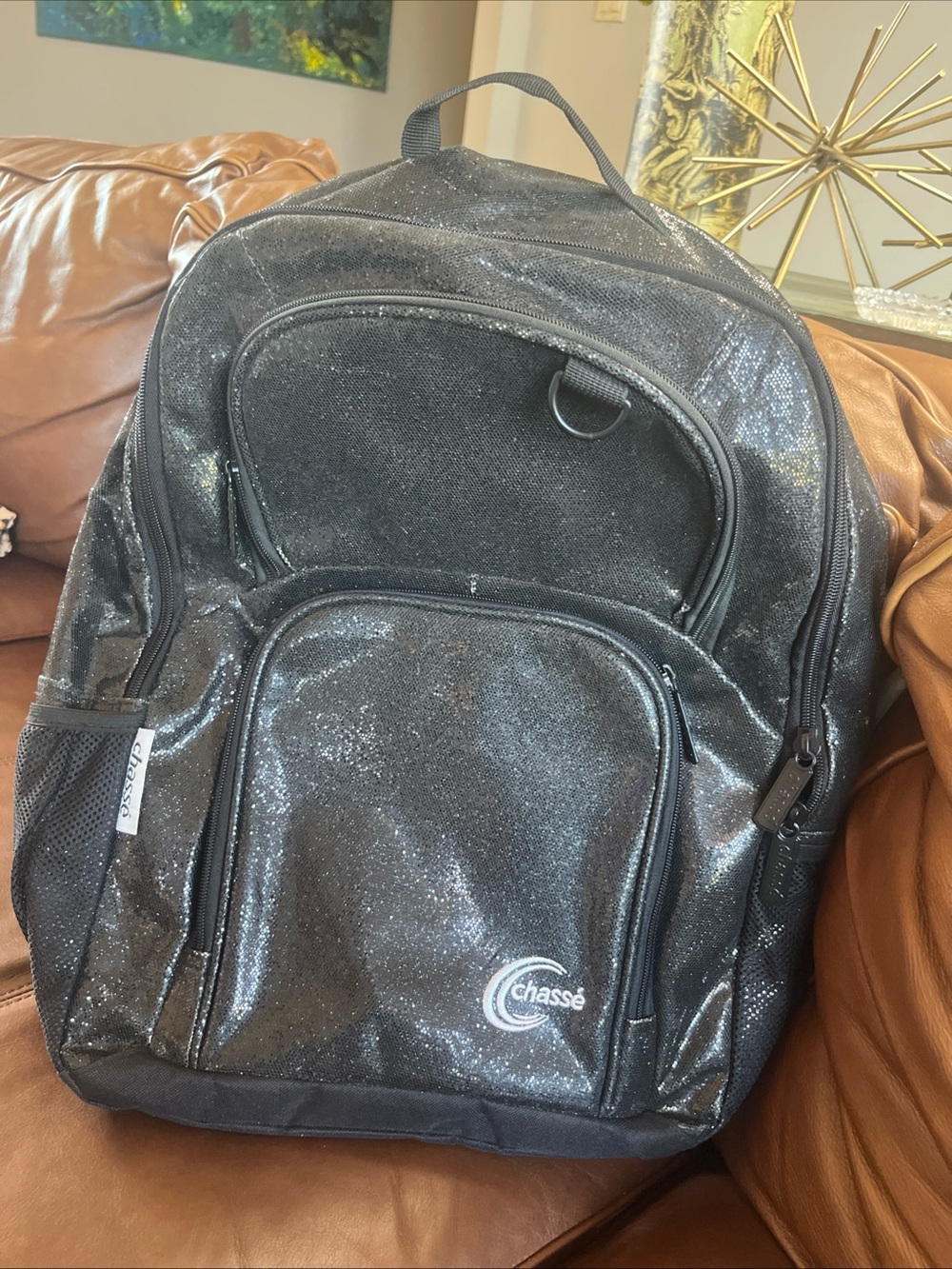 Chasse backpack cheerleader black glitter